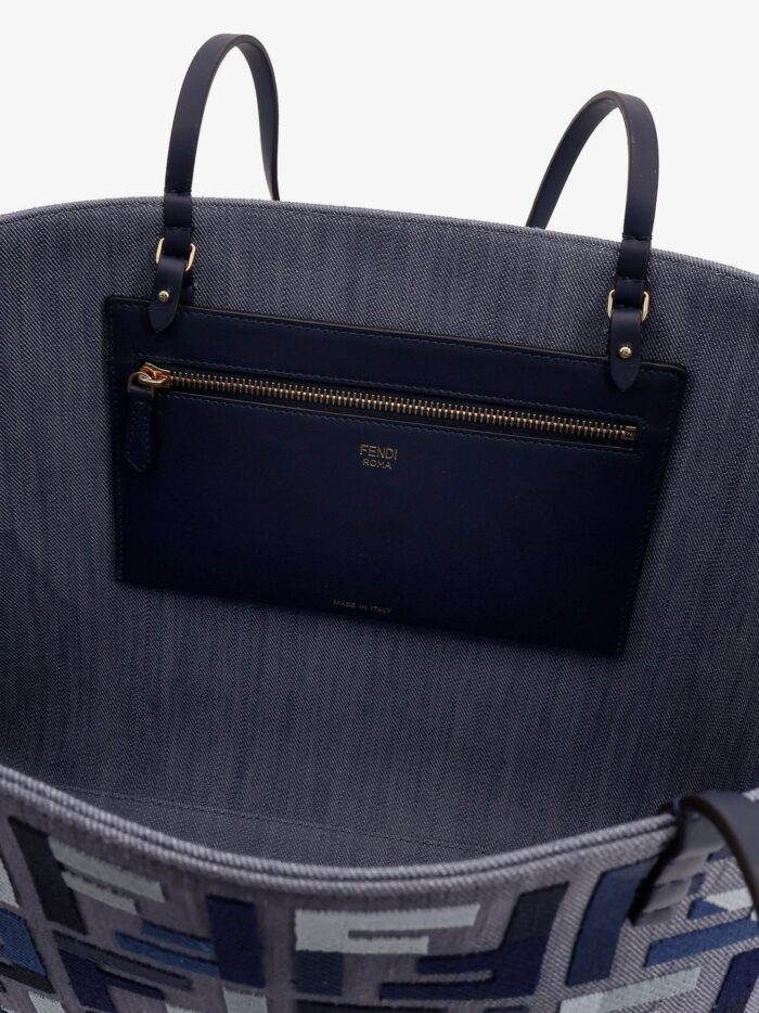 Fendi Roll Large Jacquard FF Fabric Tote Bag