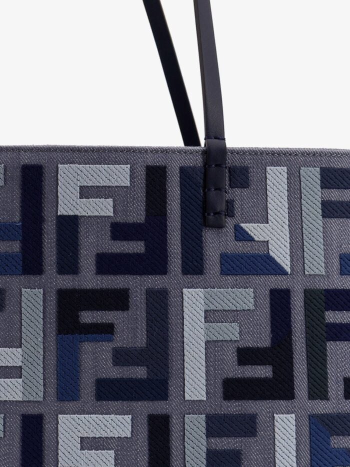 Fendi Roll Large Jacquard FF Fabric Tote Bag