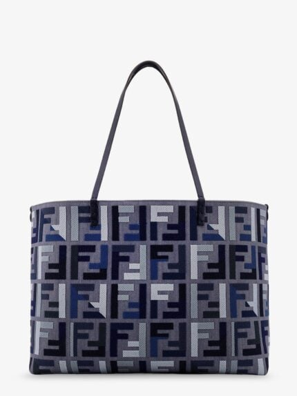 Fendi Roll Large Jacquard FF Fabric Tote Bag