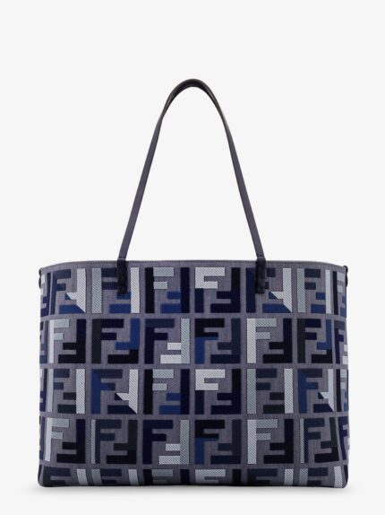 Fendi Roll Large Jacquard FF Fabric Tote Bag