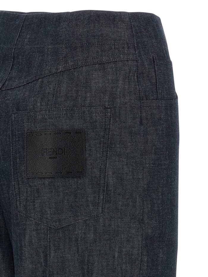 'Fendi Roma' Patch Jeans