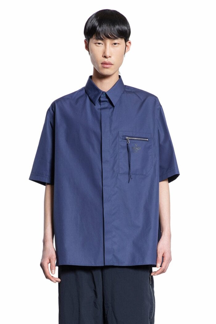 Fendi Roma Short Sleeve Cotton Shirt