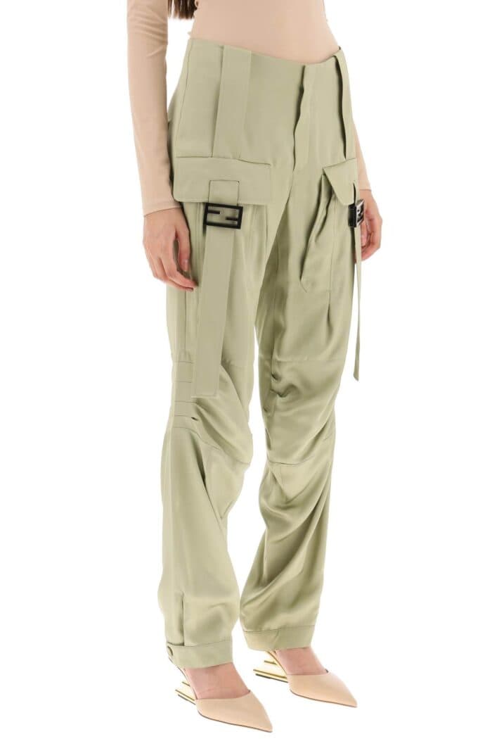 Fendi Satin Cargo Pants