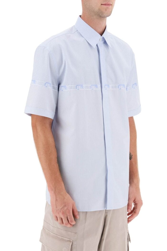 Fendi Short-sleeved Shirt With 'fendi O'lock' Embroidery