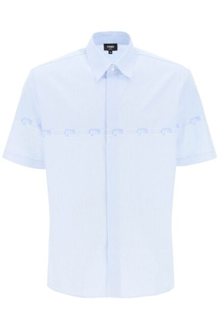 Fendi Short-sleeved Shirt With 'fendi O'lock' Embroidery