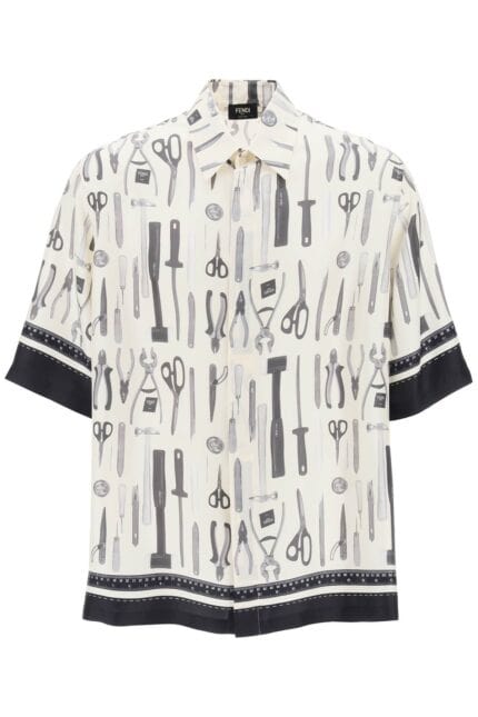 FENDI Short-sleeved Silk Shirt For