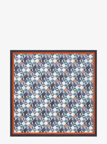 Fendi Silk Foulard With All-over FF Logo