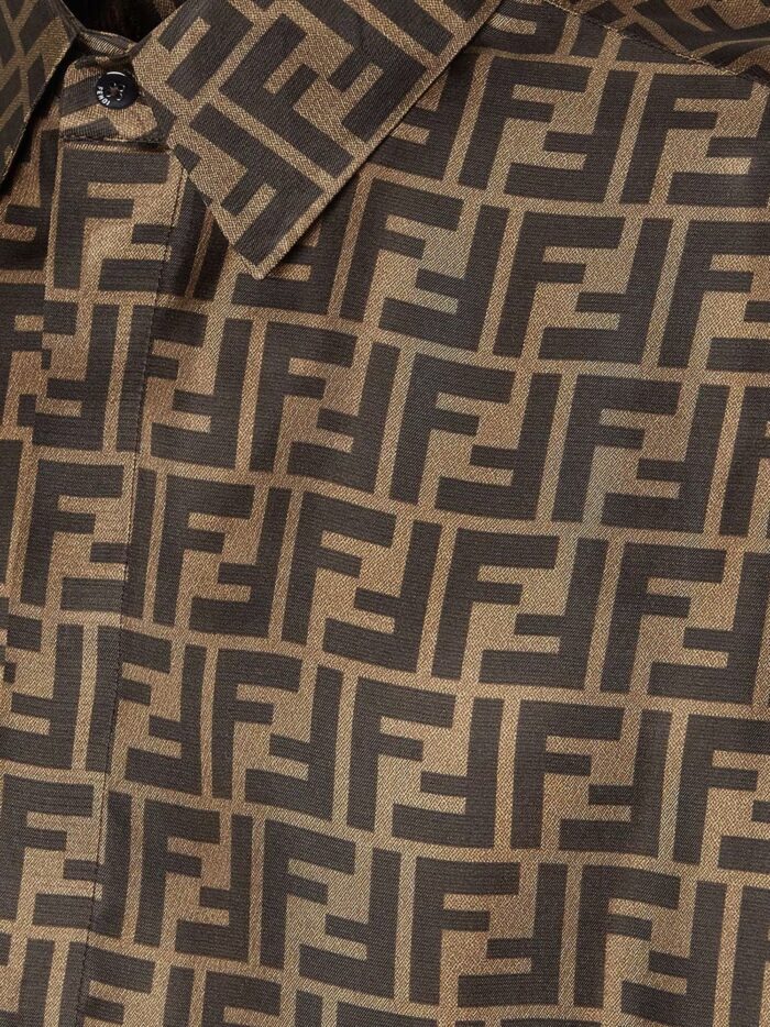 Fendi Silk Shirt With All-over FF Logo