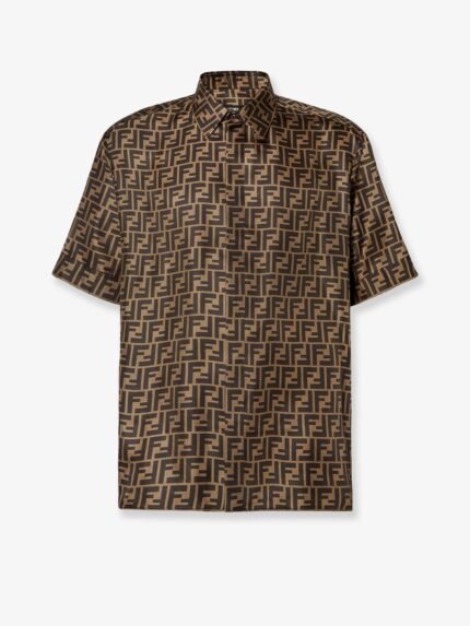 Fendi Silk Shirt With All-over FF Logo