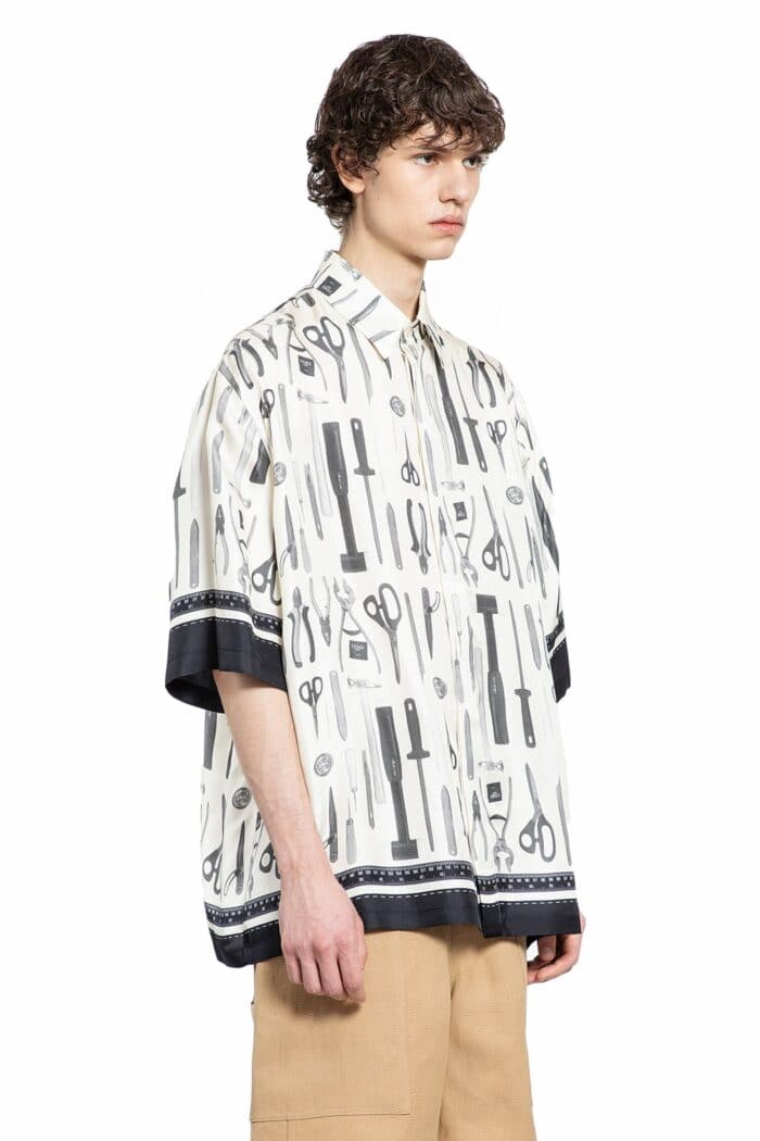 FENDI Silk Tool Print Shirt