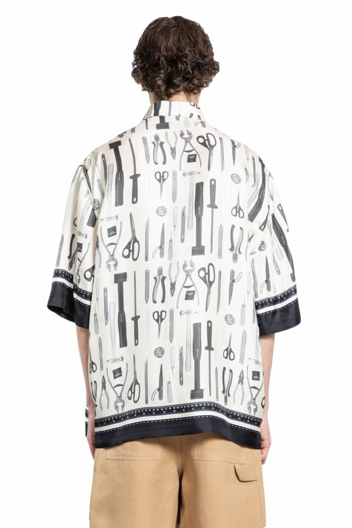 FENDI Silk Tool Print Shirt