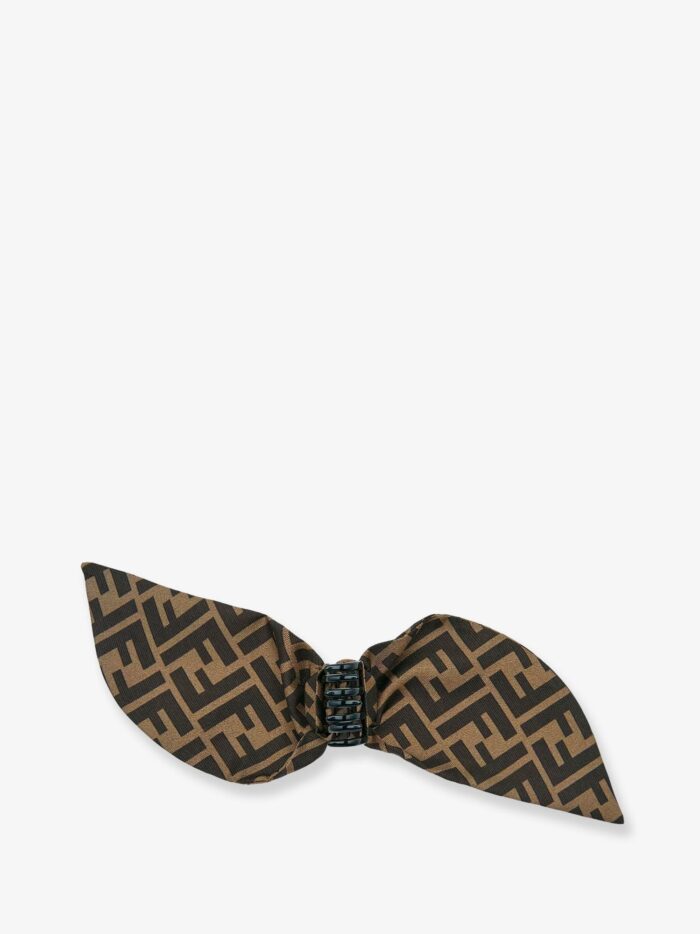 Fendi Silk Twill Hair Clip With FF Motif