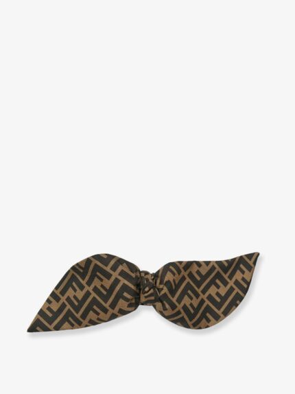 Fendi Silk Twill Hair Clip With FF Motif