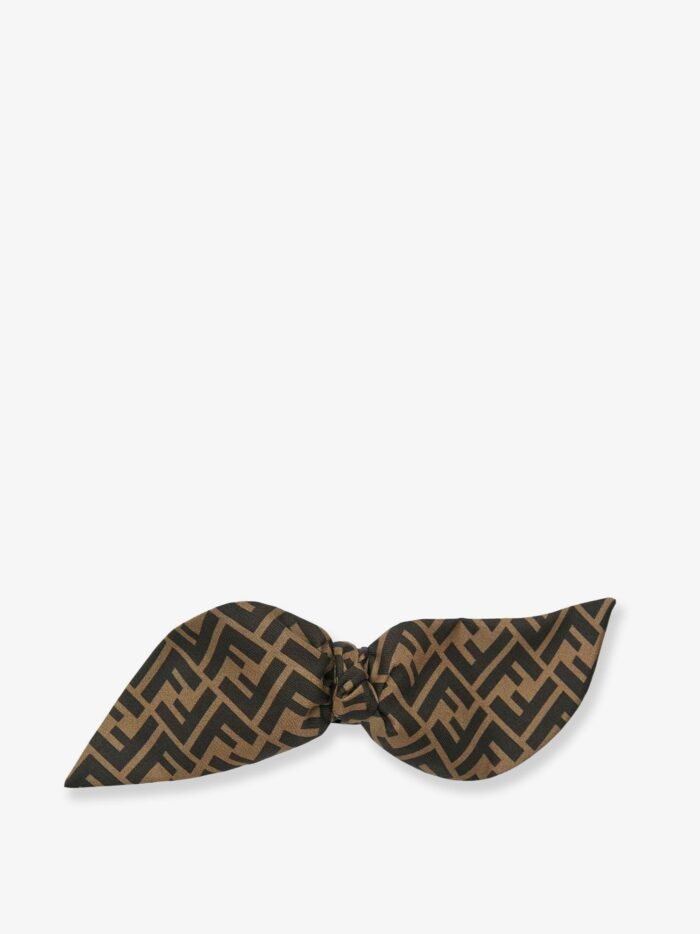 Fendi Silk Twill Hair Clip With FF Motif