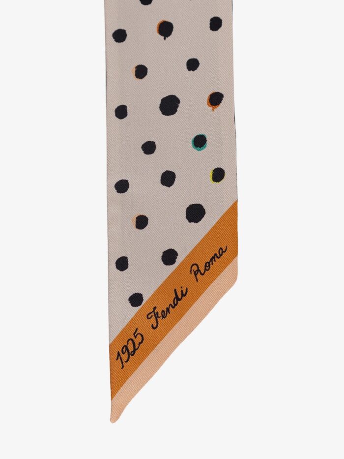 Fendi Silk Wrappy Bandeau With Falena Dots Motif