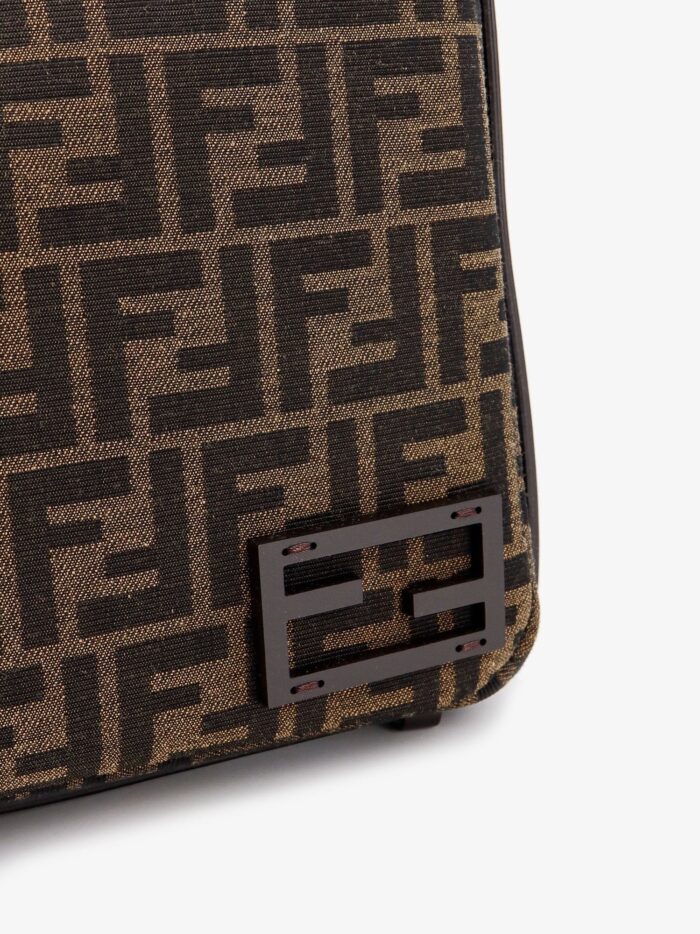 Fendi Simply Medium FF Jacquard Fabric Crossbody Bag