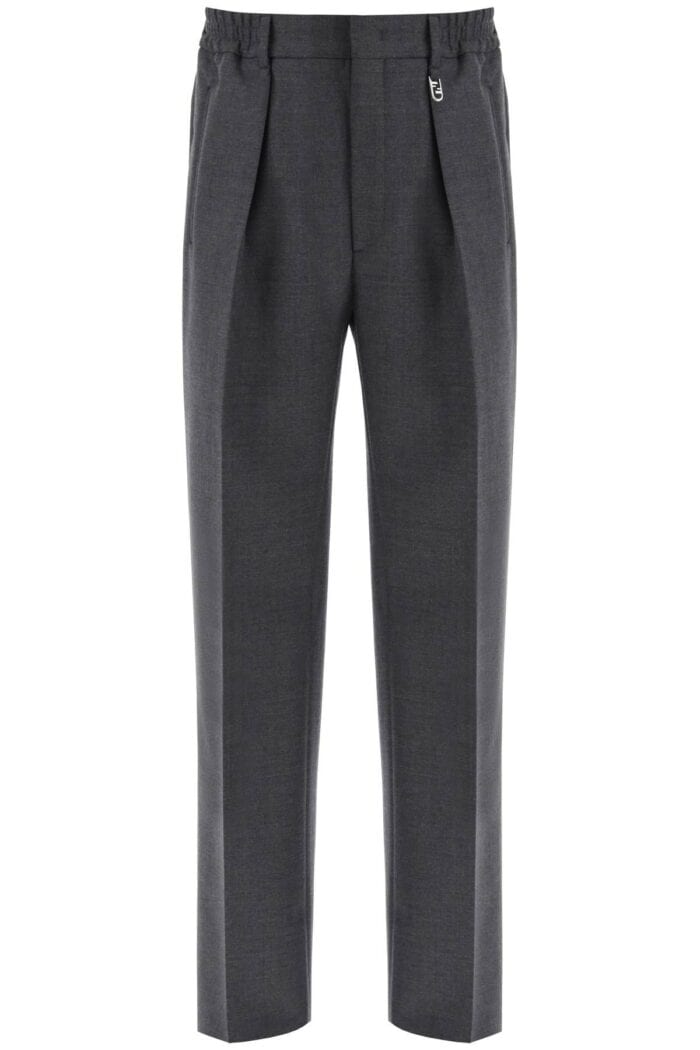 FENDI Single Pleat Merino Wool Trousers