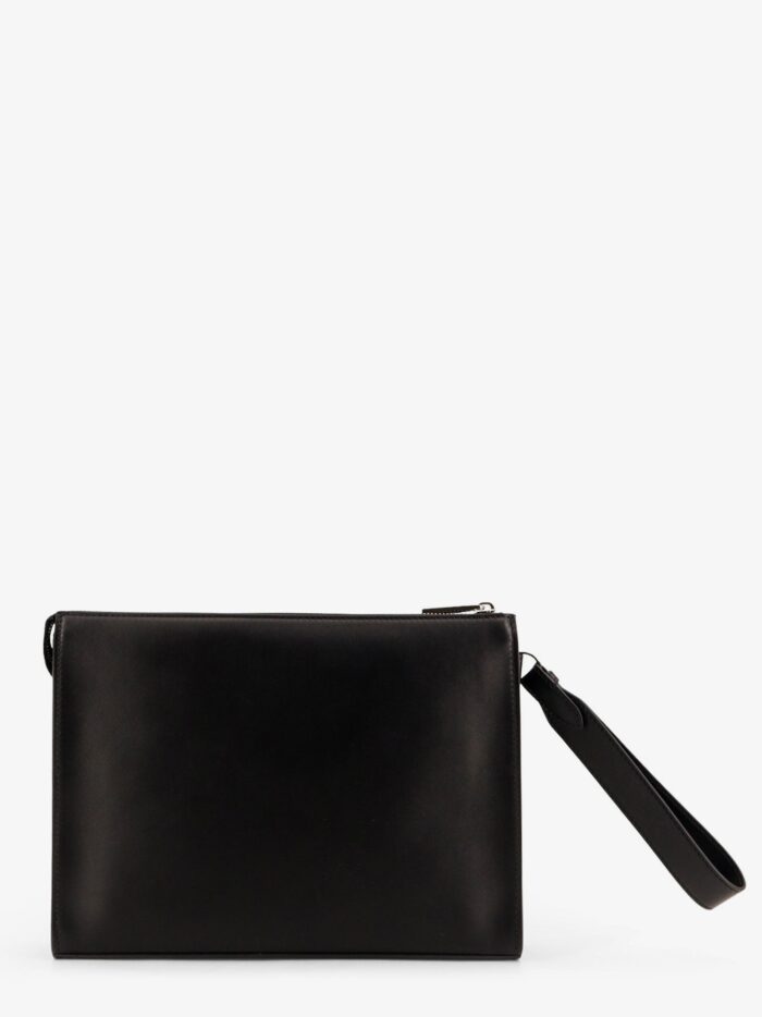Fendi Squared FF Leather Clutch
