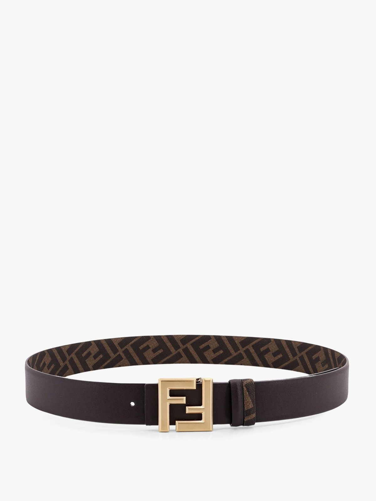 Fendi Squared FF Reversible Leather And FF Canvas Belt