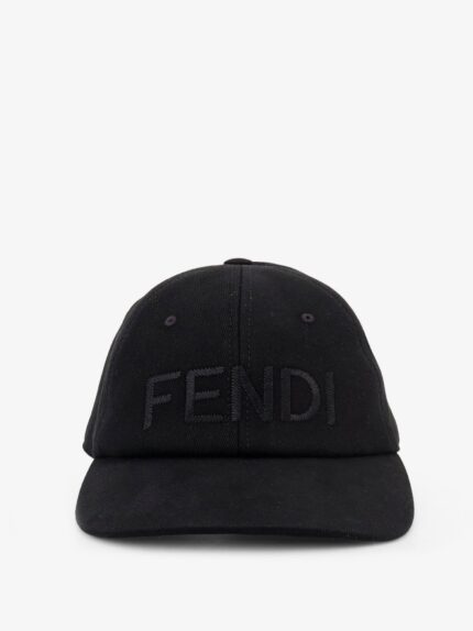 Fendi Stretch Cotton Baseball Hat With Logo Embroidery