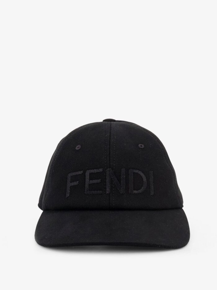 Fendi Stretch Cotton Baseball Hat With Logo Embroidery