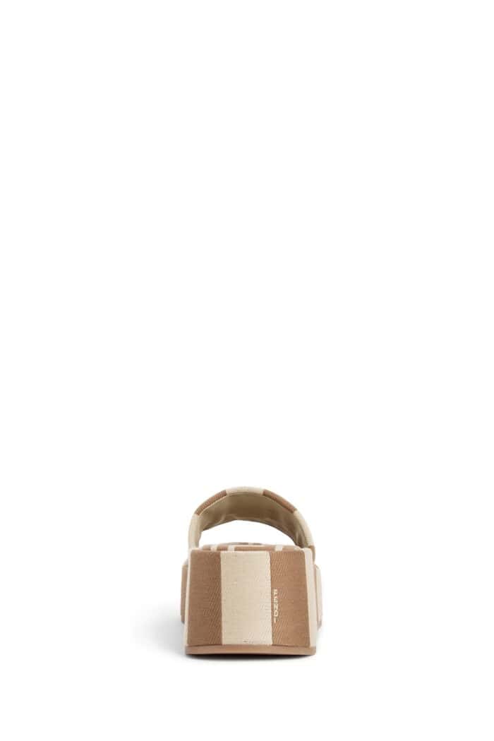 Fendi Sunshine Canvas Flatform Slides