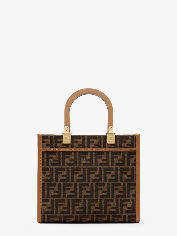 Fendi Sunshine Small Jacquard FF Fabric Shoulder Bag