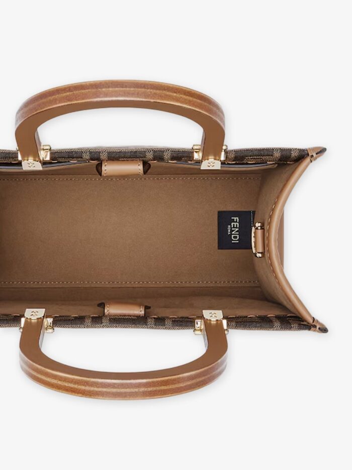 Fendi Sunshine Small Jacquard FF Fabric Shoulder Bag