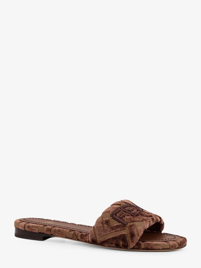 Fendi Sunshinew Velvet Slide