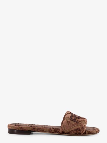 Fendi Sunshinew Velvet Slide