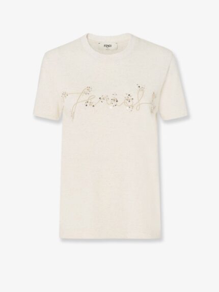 Fendi T-shirt In Misto Cotone
