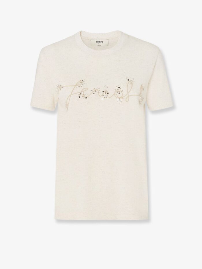 Fendi T-shirt In Misto Cotone