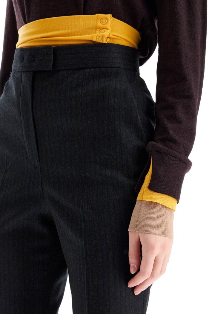 FENDI Tailored Wool Pinstripe Trousers