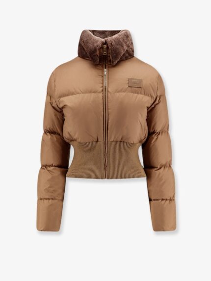 Fendi Technical Fabric And Shearling Down Jacket