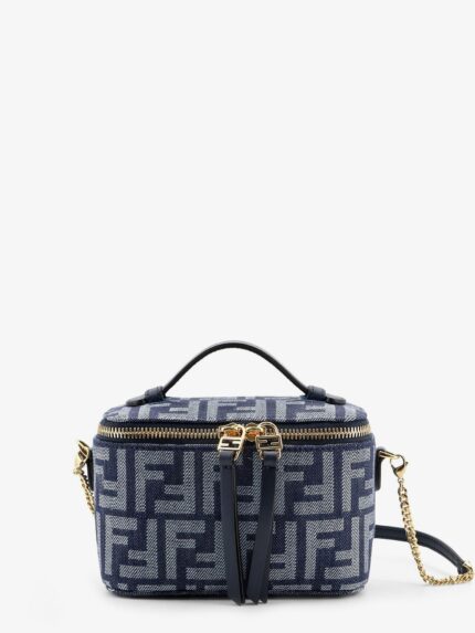 Fendi Vanity Denim-effect FF Jacquard Minibag