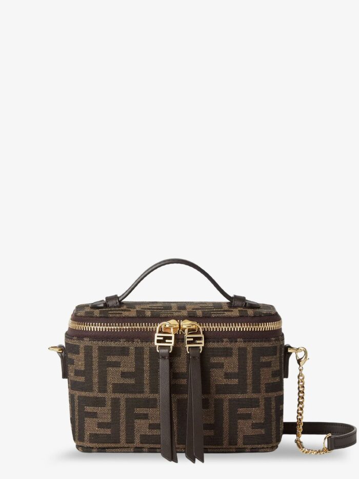 Fendi Vanity FF Jacquard Fabric Shoulder Bag
