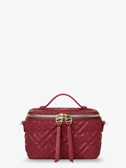 Fendi Vanity Leather Crossbody Bag With FF Motif