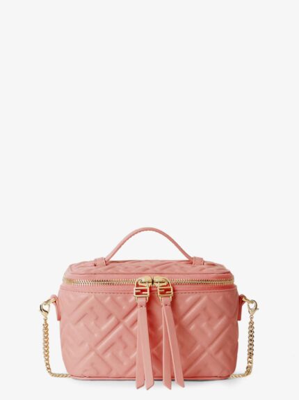 Fendi Vanity Leather Shoulder Bag With FF Motif