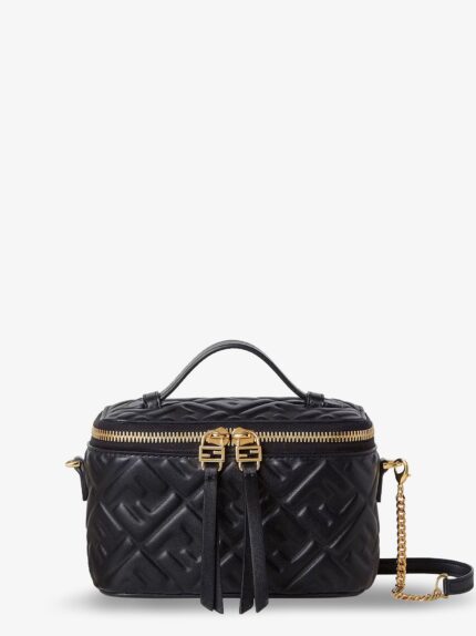 Fendi Vanity Leather Shoulder Bag With FF Motif