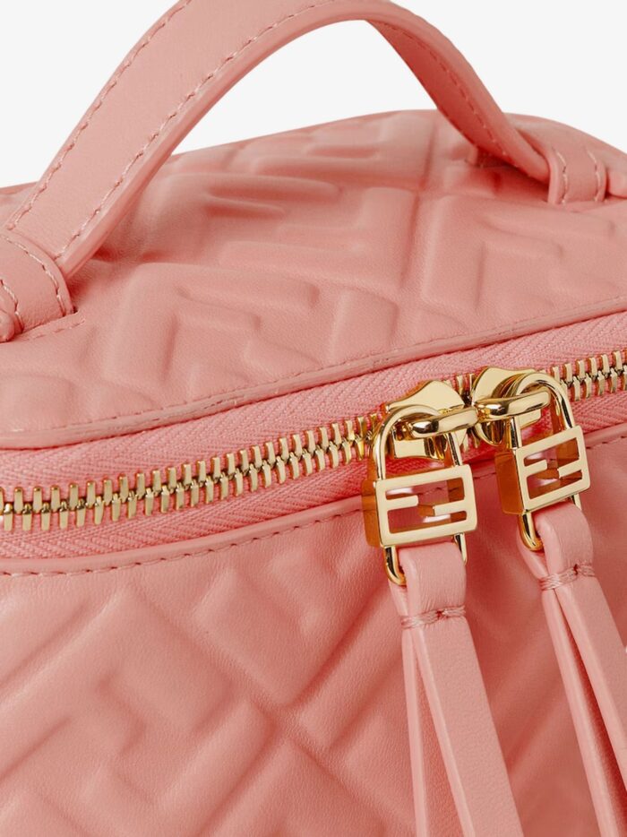 Fendi Vanity Leather Shoulder Bag With FF Motif