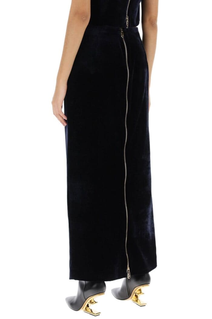 FENDI Velvet Maxi Skirt