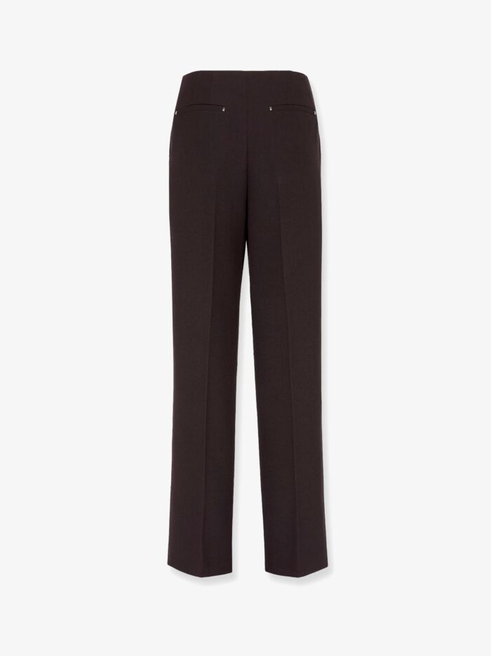 Fendi Virgin Wool Trousers With Metal Ff Details