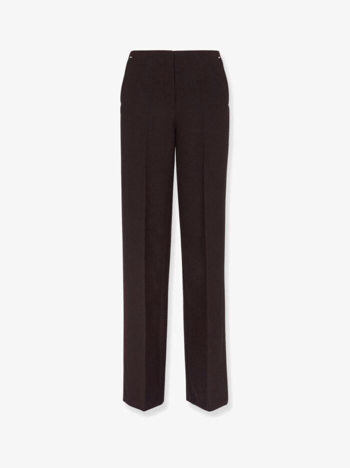Fendi Virgin Wool Trousers With Metal Ff Details