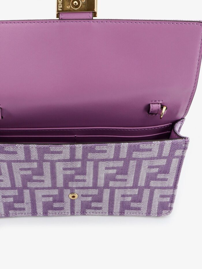 Fendi Wallet On Chain Baguette FF Fabric Crossbody Bag
