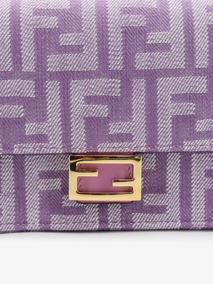 Fendi Wallet On Chain Baguette FF Fabric Crossbody Bag