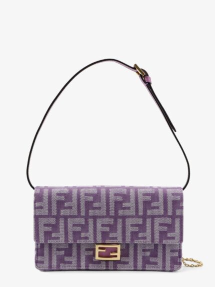 Fendi Wallet On Chain Baguette FF Fabric Crossbody Bag