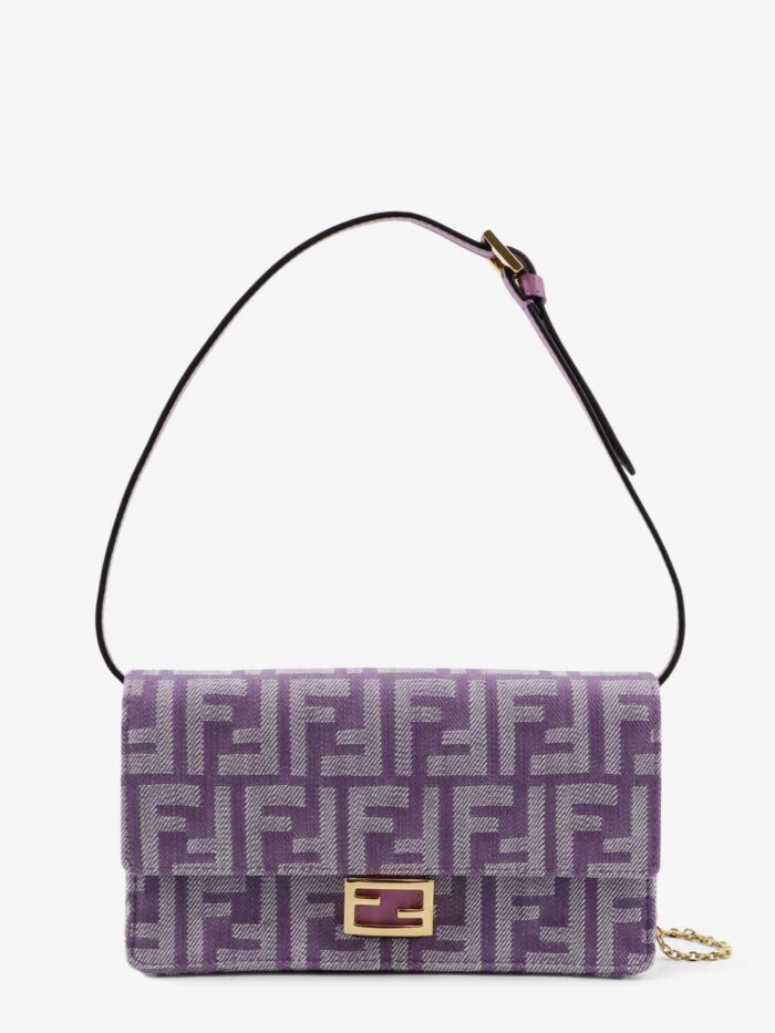 Fendi Wallet On Chain Baguette FF Fabric Crossbody Bag
