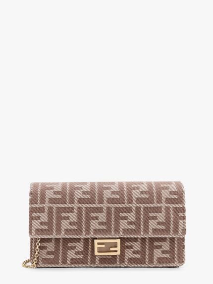 Fendi Wallet On Chain Baguette With Shoulder Strap