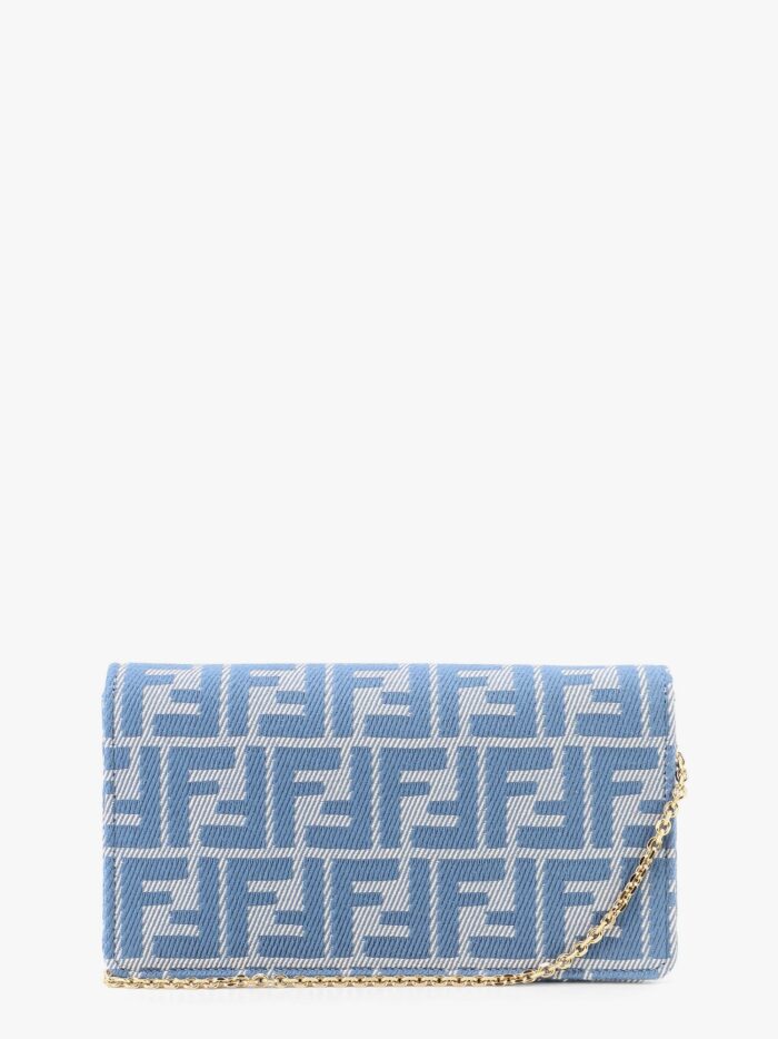 Fendi Wallet On Chain Baguette With Shoulder Strap With All-over Ff Motif