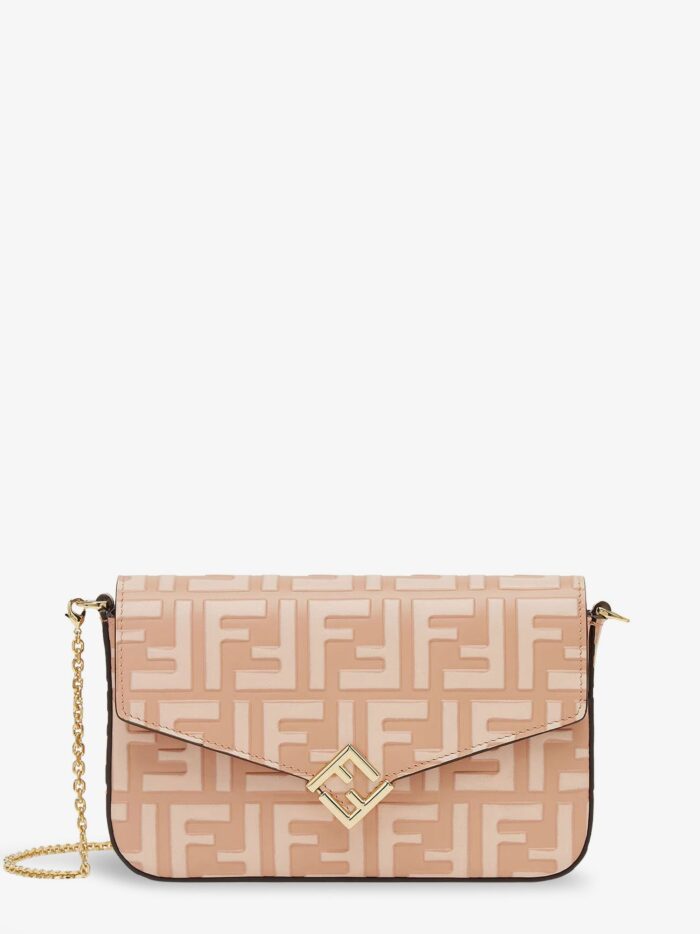 Fendi Wallet On Chain FF Diamonds Leather Shoulder Bag